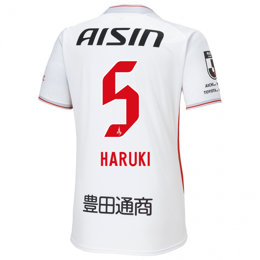 Niño Camiseta Haruki Yoshida #5 Blanco Amarillo Rojo 2ª Equipación 2024/25 La Camisa México