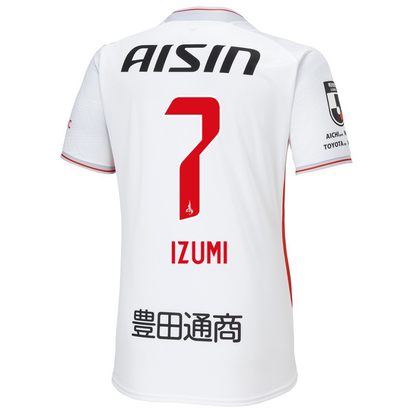 Niño Camiseta Ryuji Izumi #7 Blanco Amarillo Rojo 2ª Equipación 2024/25 La Camisa México