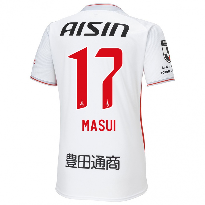 Niño Camiseta Ken Masui #17 Blanco Amarillo Rojo 2ª Equipación 2024/25 La Camisa México