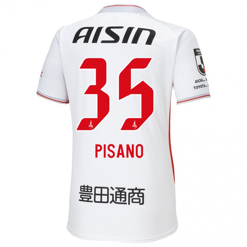 Niño Camiseta Alexandre Pisano #35 Blanco Amarillo Rojo 2ª Equipación 2024/25 La Camisa México