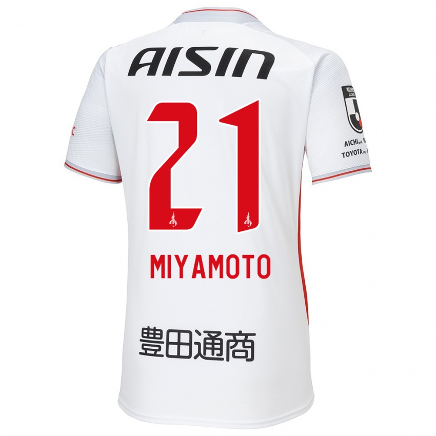 Niño Camiseta Kodai Miyamoto #21 Blanco Amarillo Rojo 2ª Equipación 2024/25 La Camisa México