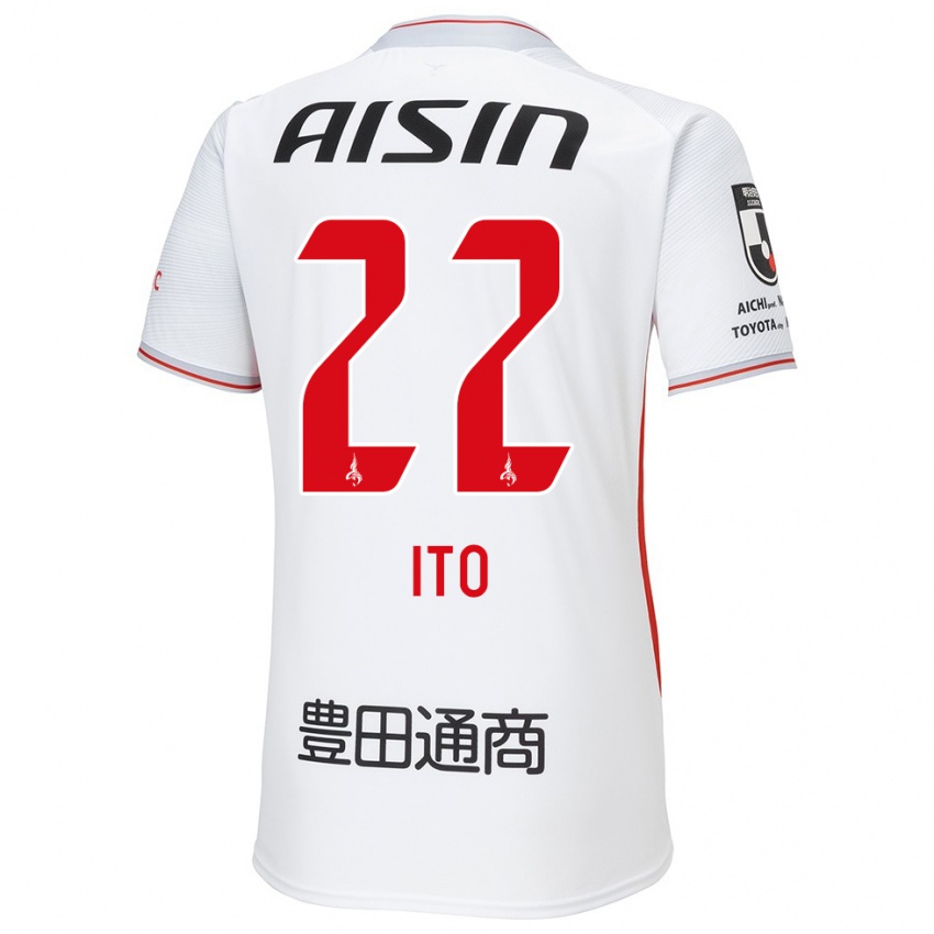 Niño Camiseta Ken Ito #22 Blanco Amarillo Rojo 2ª Equipación 2024/25 La Camisa México