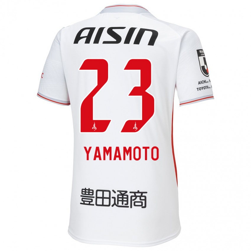 Niño Camiseta Haruki Yamamoto #23 Blanco Amarillo Rojo 2ª Equipación 2024/25 La Camisa México