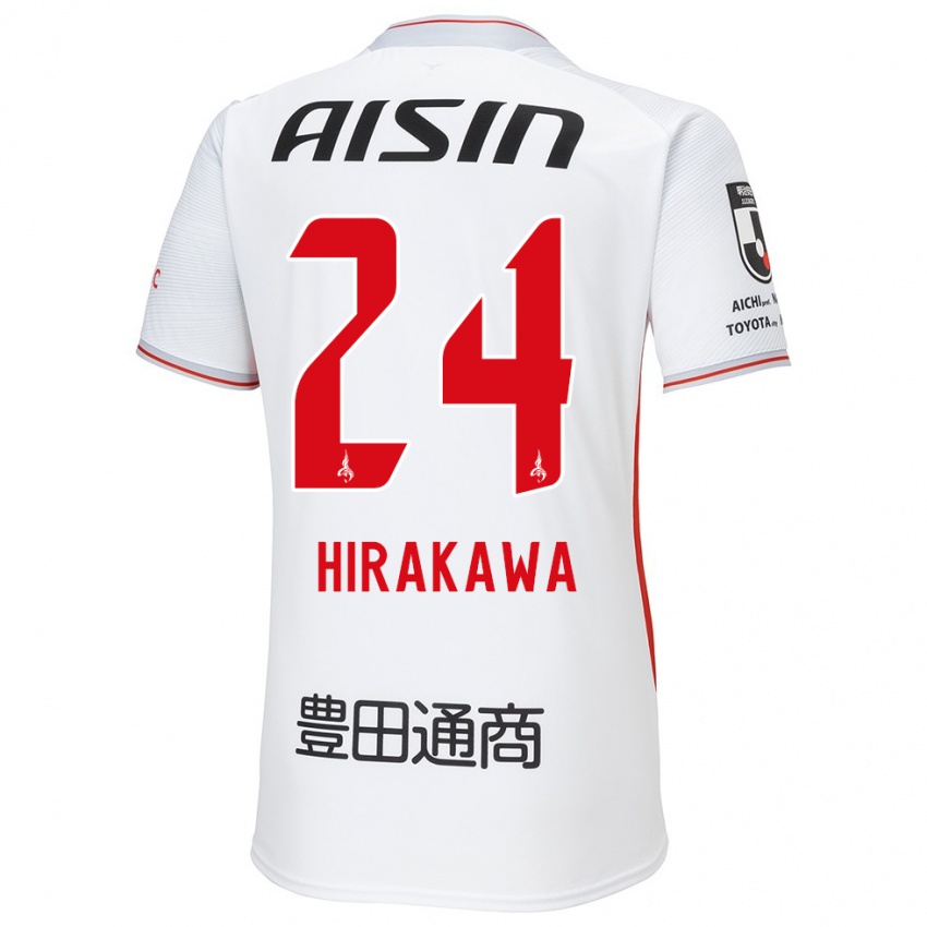 Niño Camiseta Haruto Hirakawa #24 Blanco Amarillo Rojo 2ª Equipación 2024/25 La Camisa México