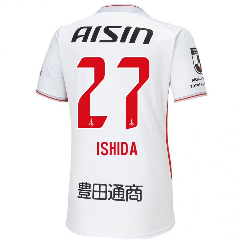 Niño Camiseta Kakeru Ishida #27 Blanco Amarillo Rojo 2ª Equipación 2024/25 La Camisa México