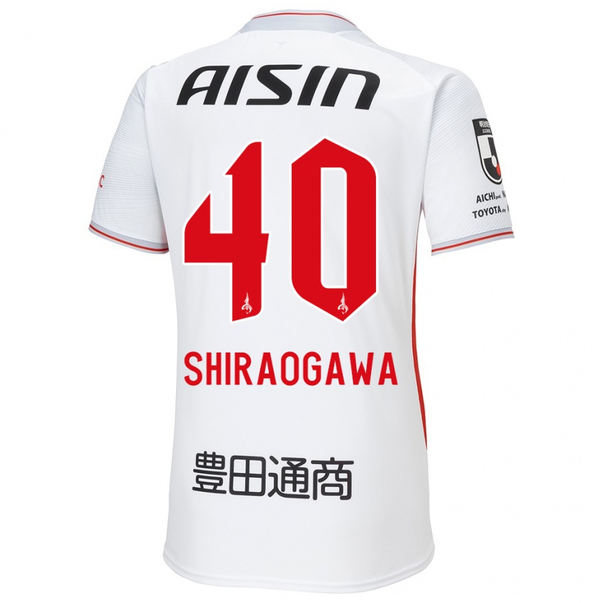 Niño Camiseta Rekuto Shiraogawa #40 Blanco Amarillo Rojo 2ª Equipación 2024/25 La Camisa México