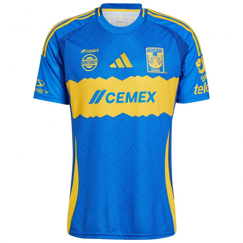 Niño Camiseta Sebastian Cordova #17 Azul Amarillo 2ª Equipación 2024/25 La Camisa México