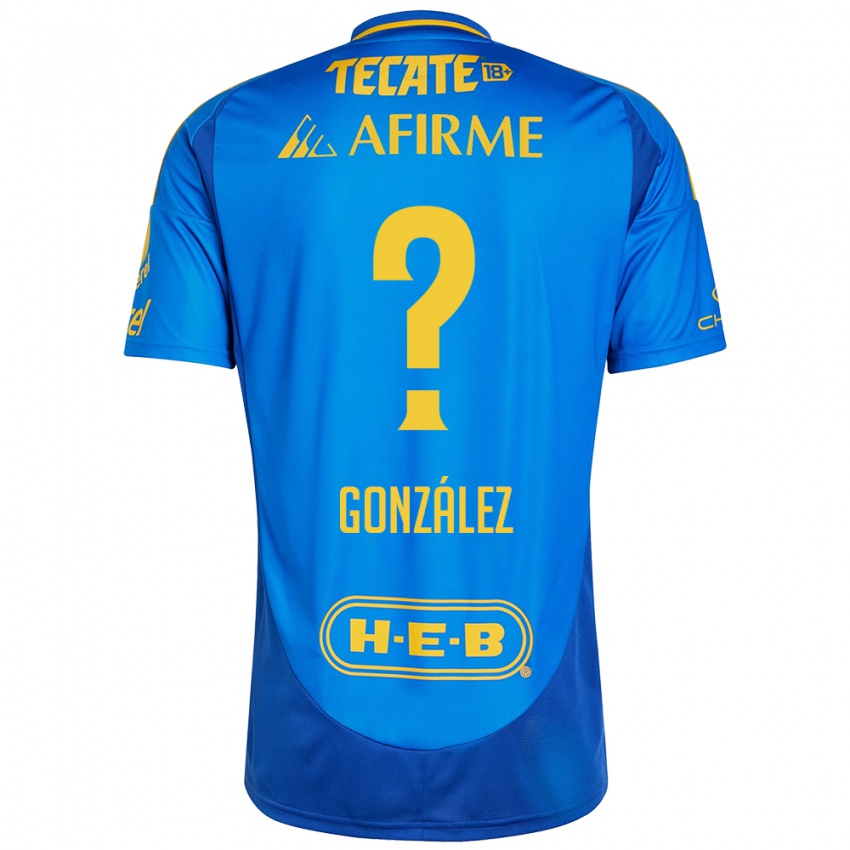 Niño Camiseta Fernando González #0 Azul Amarillo 2ª Equipación 2024/25 La Camisa México