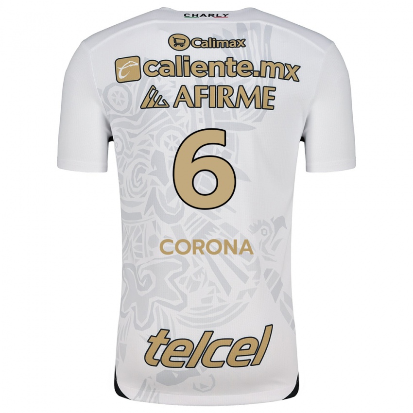 Niño Camiseta Joe Corona #6 Blanco Negro 2ª Equipación 2024/25 La Camisa México