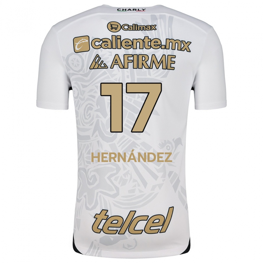 Niño Camiseta Rubén Hernández #17 Blanco Negro 2ª Equipación 2024/25 La Camisa México