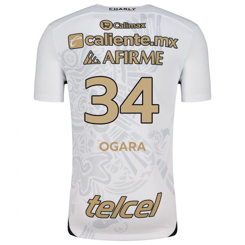 Niño Camiseta Gerson Ogara #34 Blanco Negro 2ª Equipación 2024/25 La Camisa México