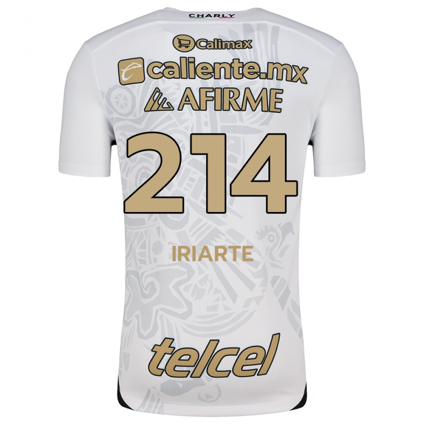 Niño Camiseta Oliver Iriarte #214 Blanco Negro 2ª Equipación 2024/25 La Camisa México