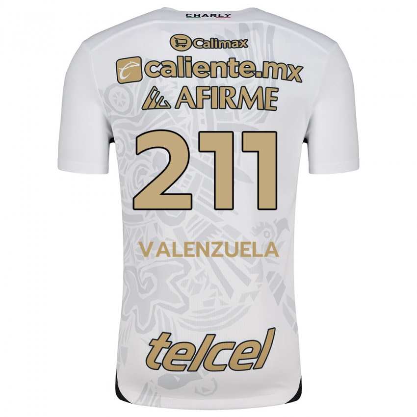 Niño Camiseta Aldieri Valenzuela #211 Blanco Negro 2ª Equipación 2024/25 La Camisa México