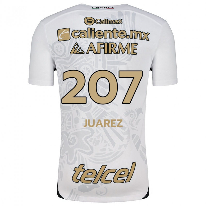 Niño Camiseta José Juárez #207 Blanco Negro 2ª Equipación 2024/25 La Camisa México