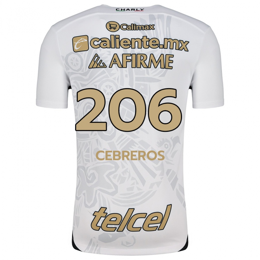 Niño Camiseta Luis Cebreros #206 Blanco Negro 2ª Equipación 2024/25 La Camisa México