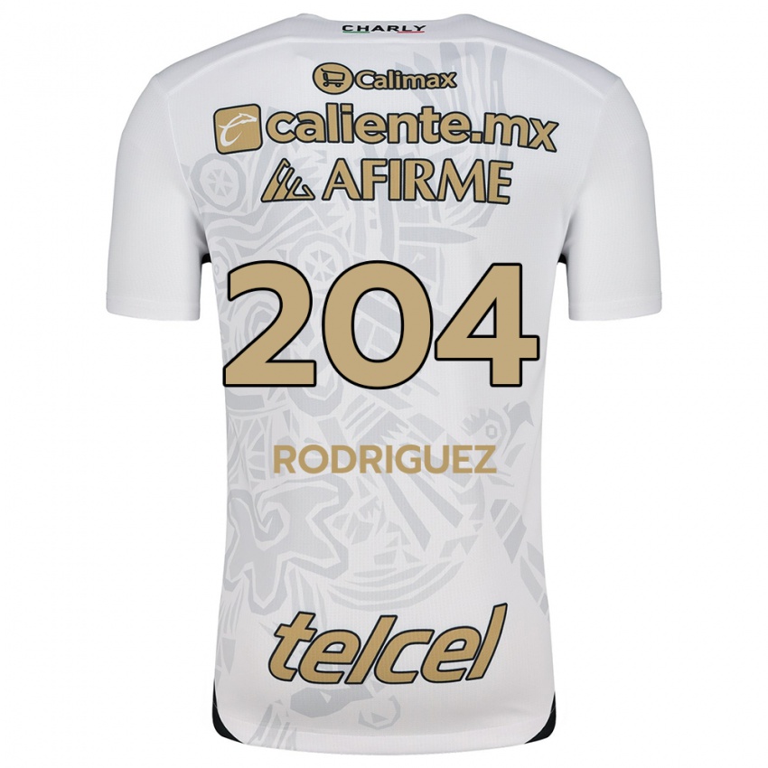 Niño Camiseta Jesús Rodríguez #204 Blanco Negro 2ª Equipación 2024/25 La Camisa México