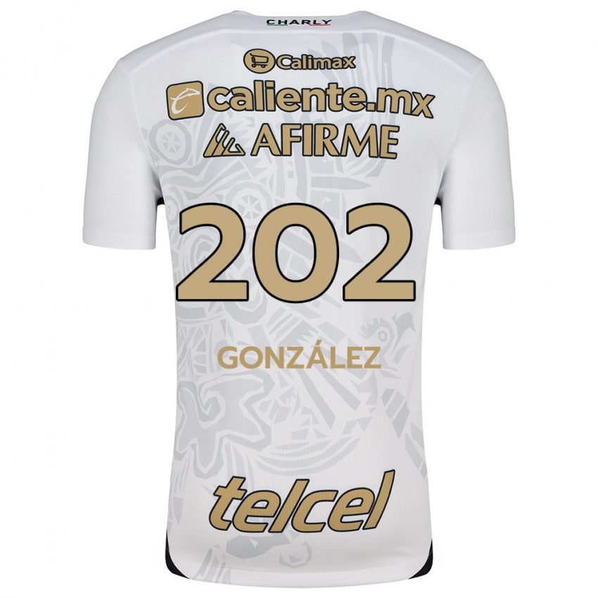 Niño Camiseta Joban González #202 Blanco Negro 2ª Equipación 2024/25 La Camisa México