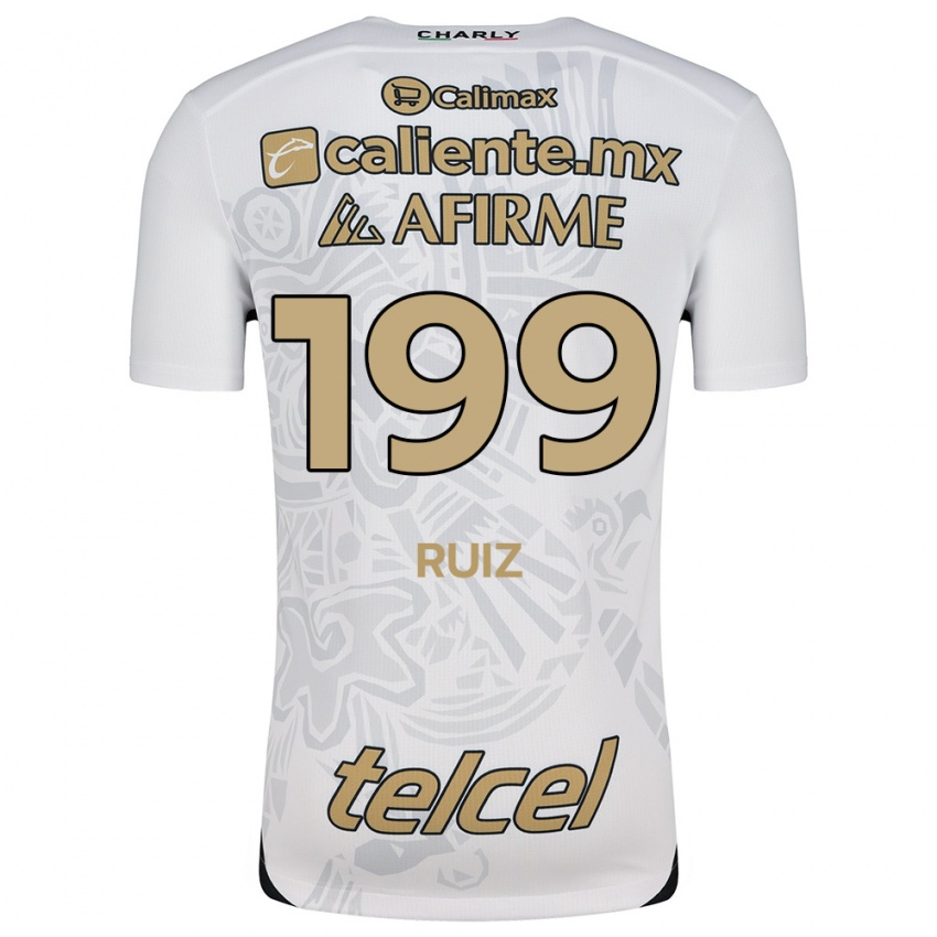 Niño Camiseta Emilio Ruiz #199 Blanco Negro 2ª Equipación 2024/25 La Camisa México