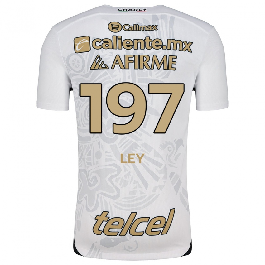 Niño Camiseta Emanuel Ley #197 Blanco Negro 2ª Equipación 2024/25 La Camisa México