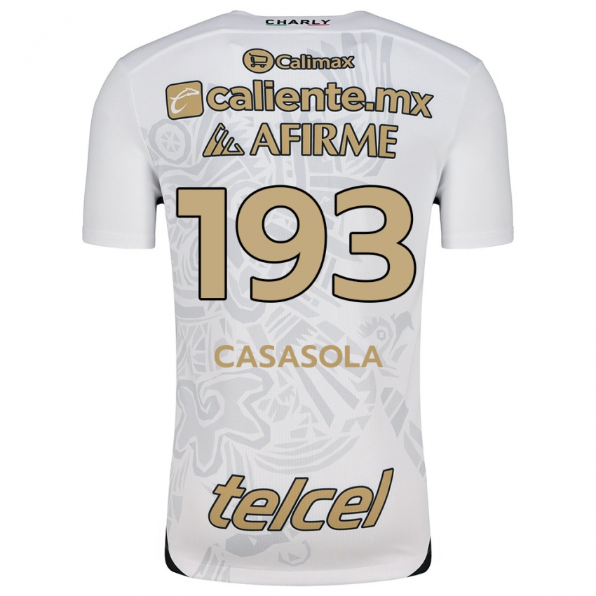 Niño Camiseta Axel Casasola #193 Blanco Negro 2ª Equipación 2024/25 La Camisa México