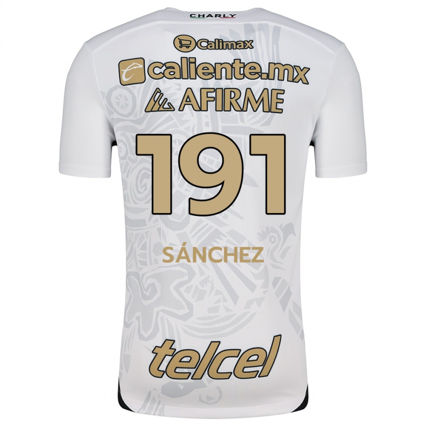 Niño Camiseta Diego Sánchez #191 Blanco Negro 2ª Equipación 2024/25 La Camisa México