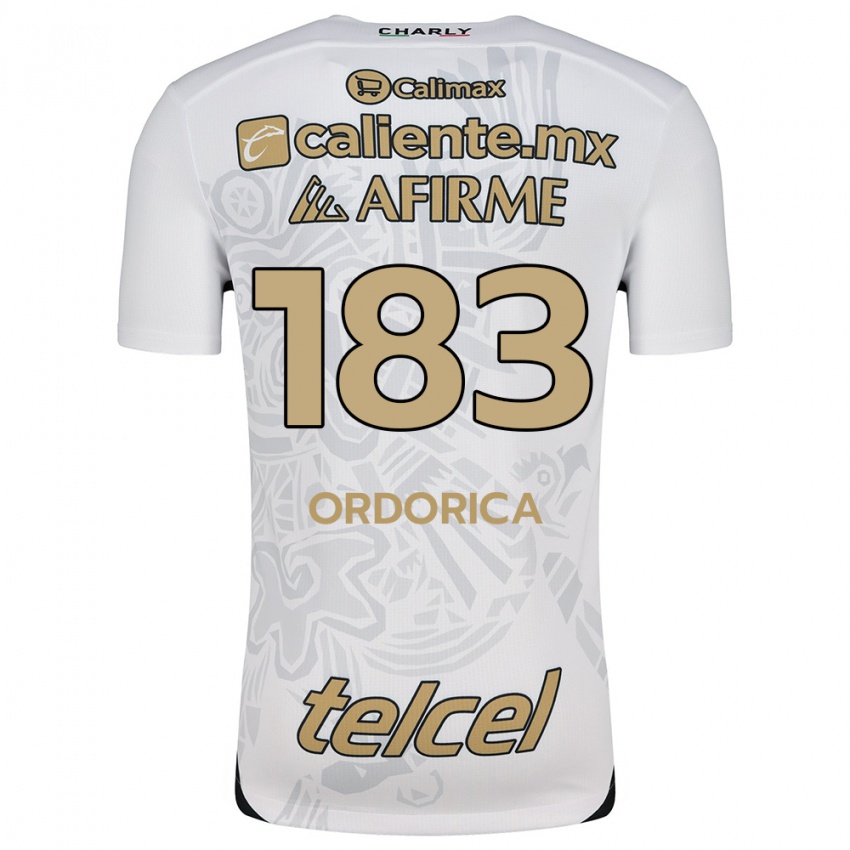 Niño Camiseta Brandon Ordorica #183 Blanco Negro 2ª Equipación 2024/25 La Camisa México