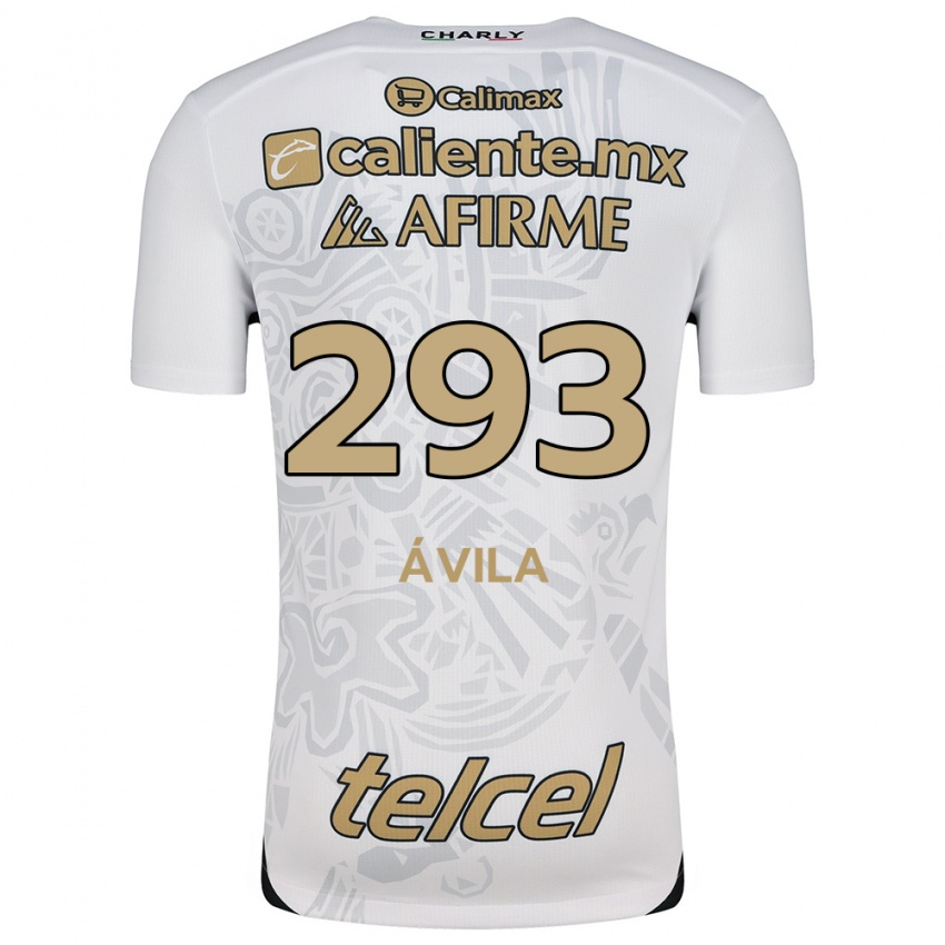 Niño Camiseta Daniel Ávila #293 Blanco Negro 2ª Equipación 2024/25 La Camisa México