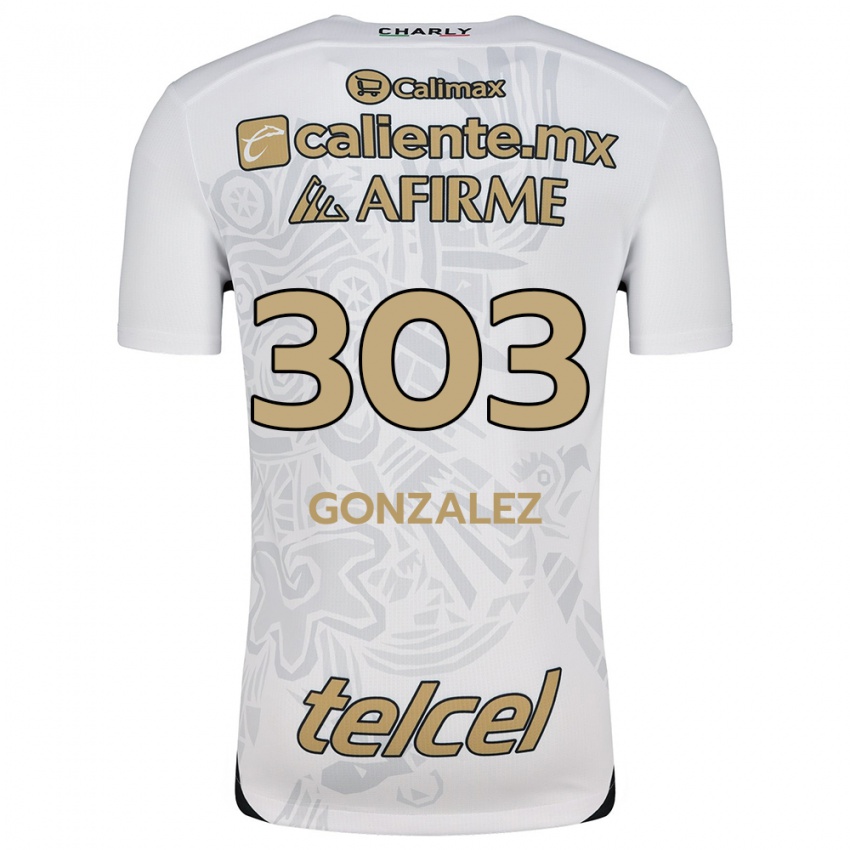 Niño Camiseta Osmar González #303 Blanco Negro 2ª Equipación 2024/25 La Camisa México