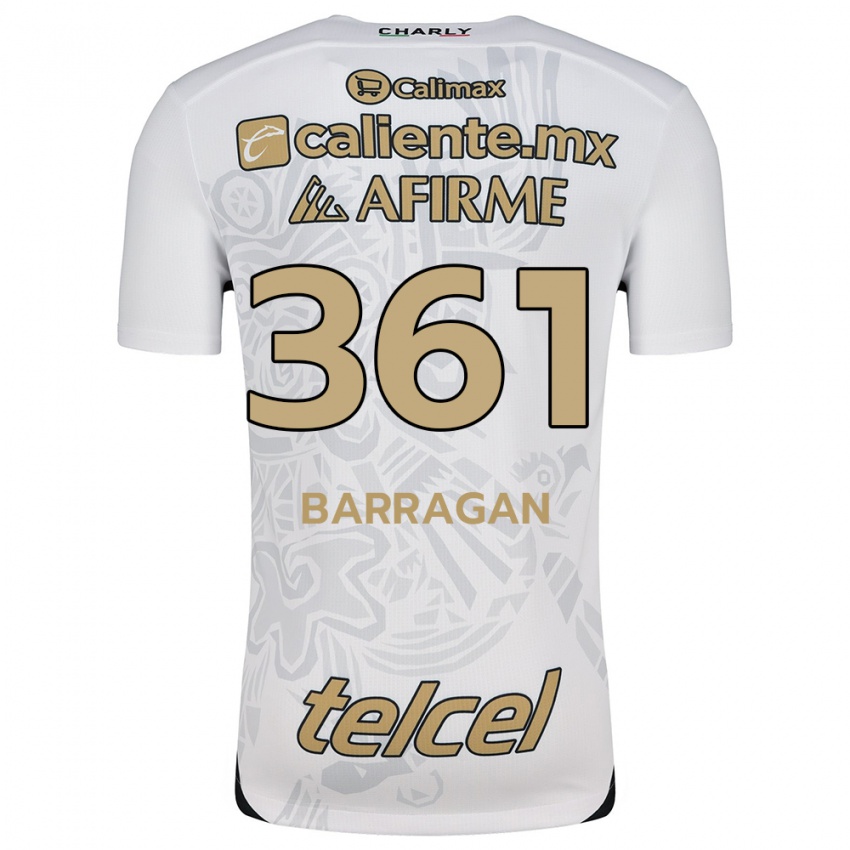 Niño Camiseta Jesús Barragán #361 Blanco Negro 2ª Equipación 2024/25 La Camisa México