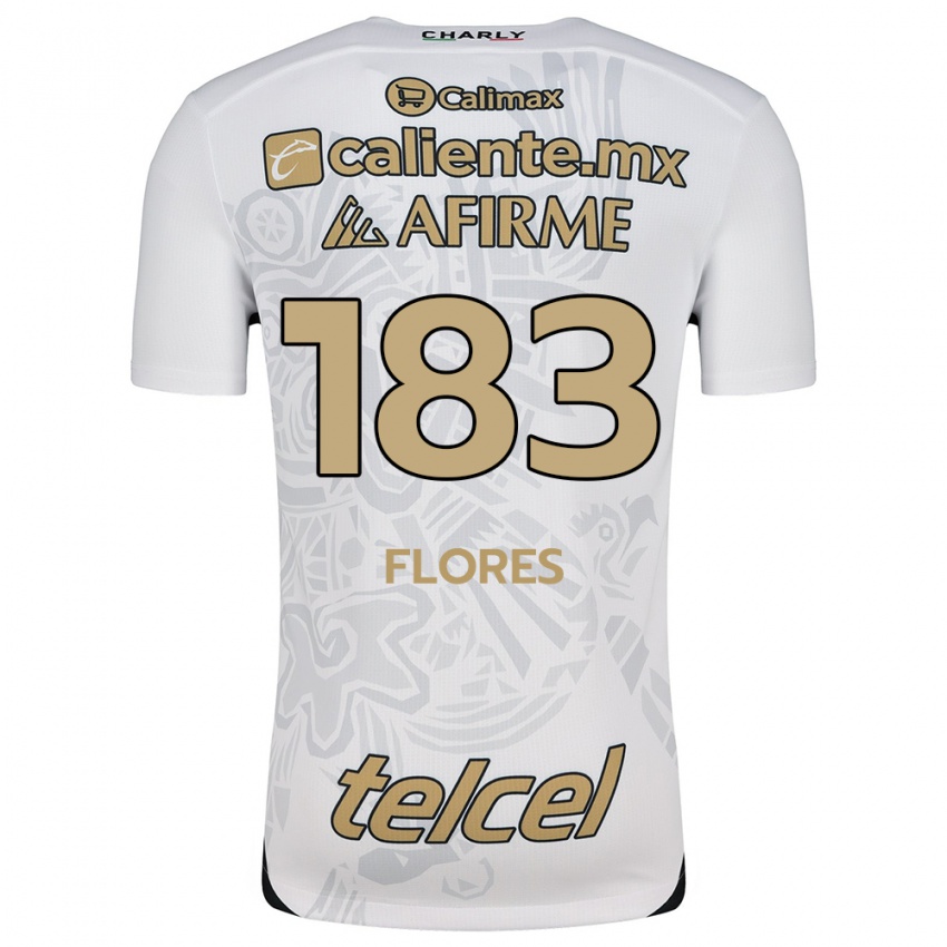 Niño Camiseta Abraham Flores #183 Blanco Negro 2ª Equipación 2024/25 La Camisa México