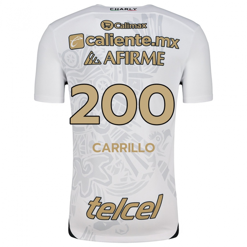 Niño Camiseta Manuel Carrillo #200 Blanco Negro 2ª Equipación 2024/25 La Camisa México