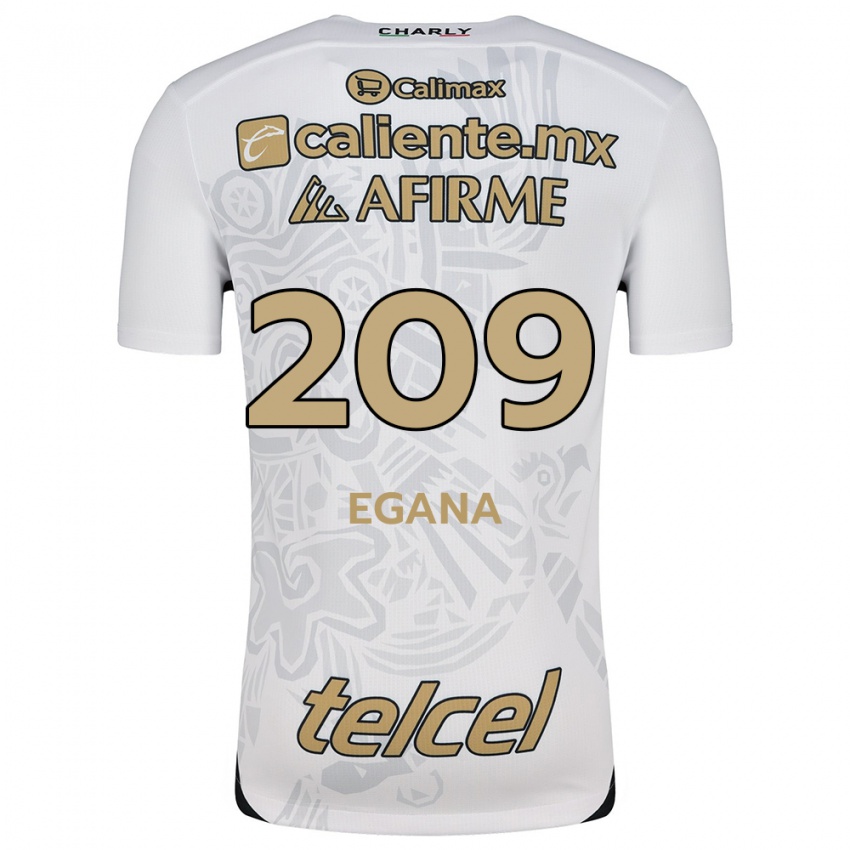 Niño Camiseta Arath Egaña #209 Blanco Negro 2ª Equipación 2024/25 La Camisa México