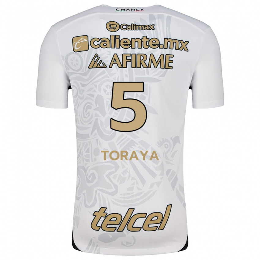 Niño Camiseta Yadira Toraya #5 Blanco Negro 2ª Equipación 2024/25 La Camisa México