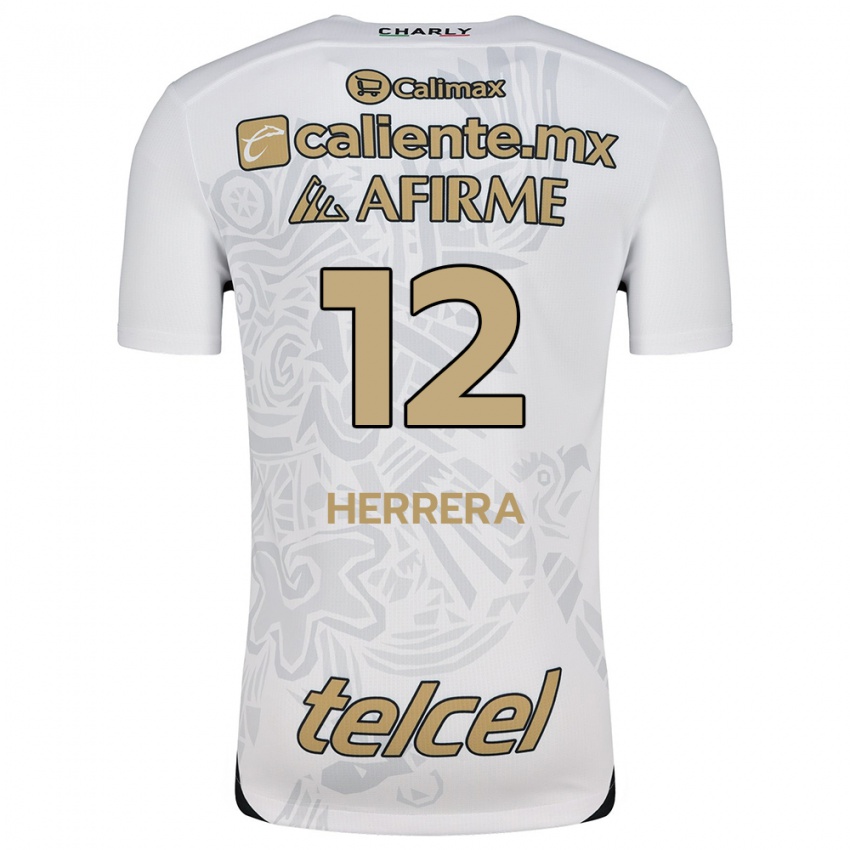 Niño Camiseta Melissa Herrera #12 Blanco Negro 2ª Equipación 2024/25 La Camisa México