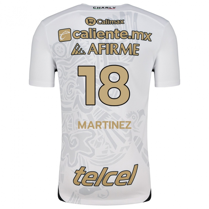 Niño Camiseta Natividad Martínez #18 Blanco Negro 2ª Equipación 2024/25 La Camisa México