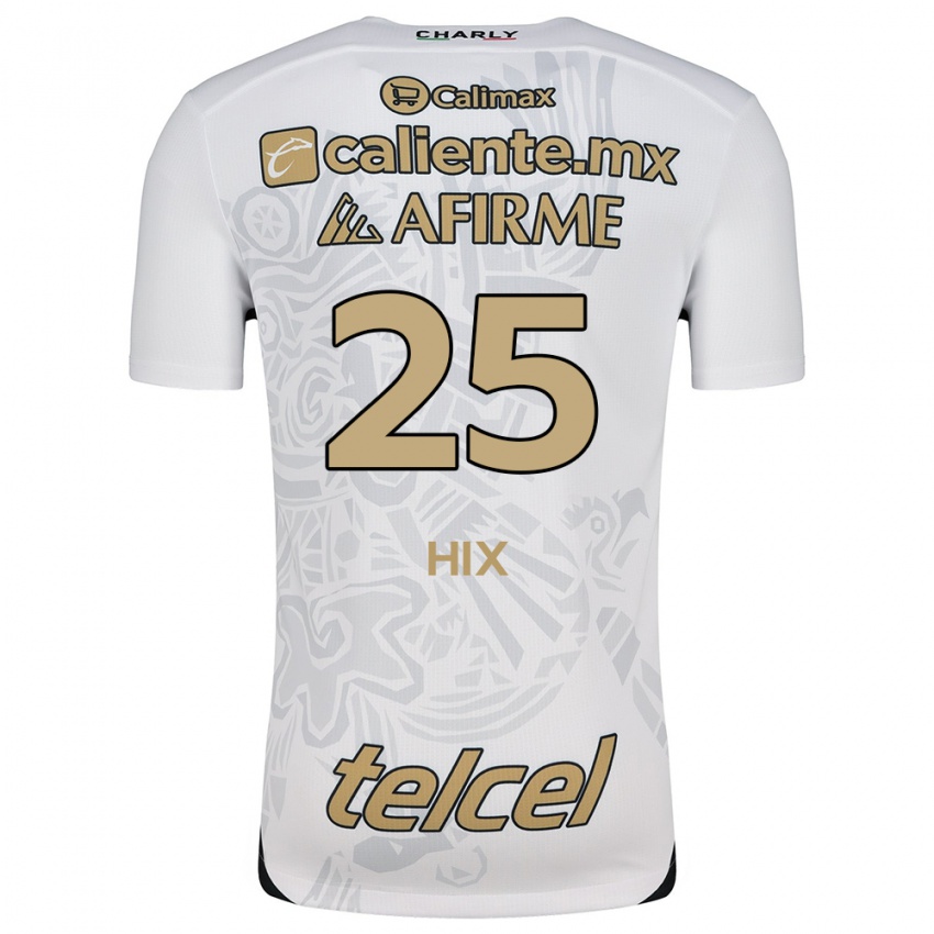 Niño Camiseta Angelina Hix #25 Blanco Negro 2ª Equipación 2024/25 La Camisa México