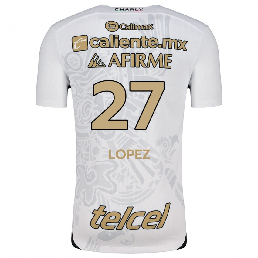 Niño Camiseta Victoria López #27 Blanco Negro 2ª Equipación 2024/25 La Camisa México