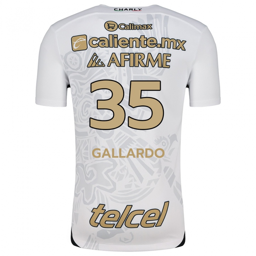 Niño Camiseta Gloriaisabel Gallardo #35 Blanco Negro 2ª Equipación 2024/25 La Camisa México