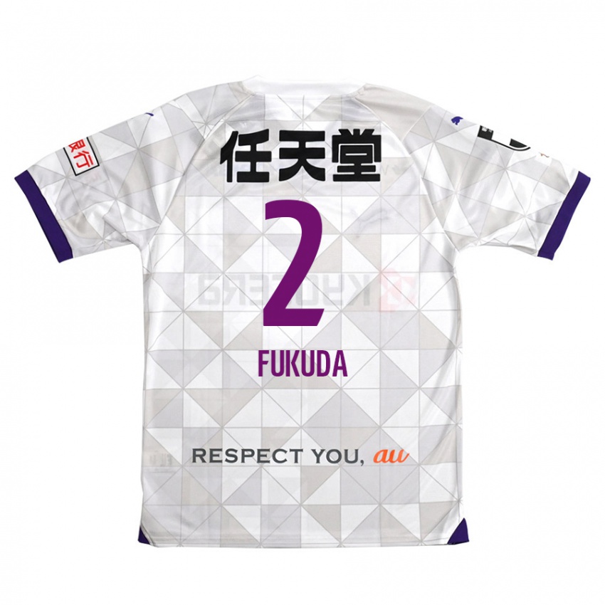 Niño Camiseta Shinnosuke Fukuda #2 Blanco Morado 2ª Equipación 2024/25 La Camisa México