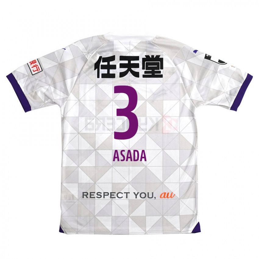 Niño Camiseta Shogo Asada #3 Blanco Morado 2ª Equipación 2024/25 La Camisa México