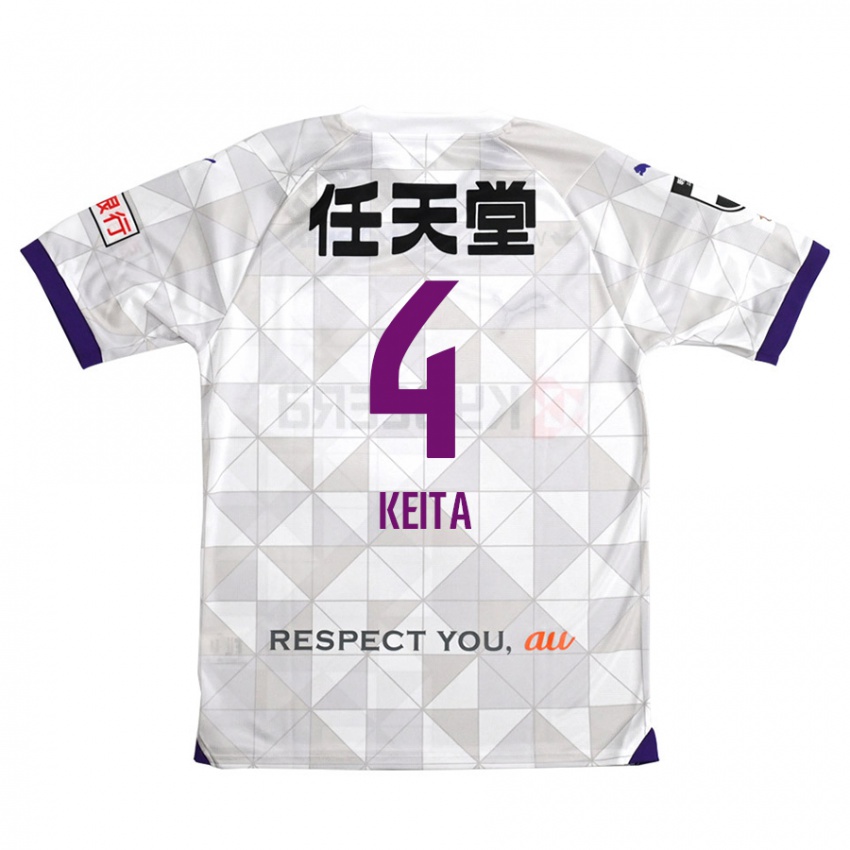 Niño Camiseta Keita Matsuda #4 Blanco Morado 2ª Equipación 2024/25 La Camisa México