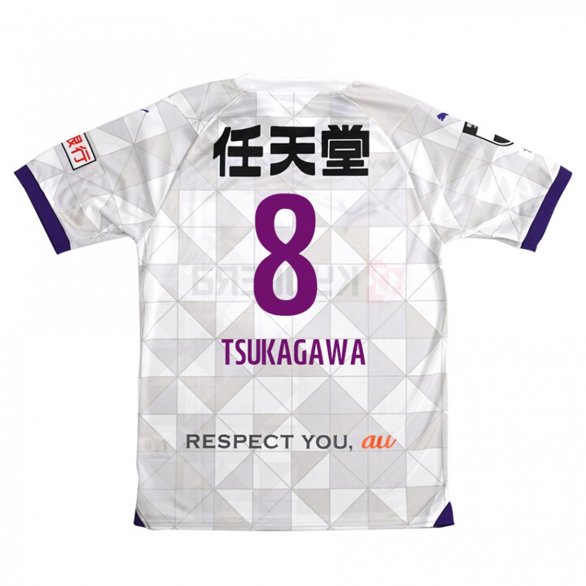 Niño Camiseta Koki Tsukagawa #8 Blanco Morado 2ª Equipación 2024/25 La Camisa México