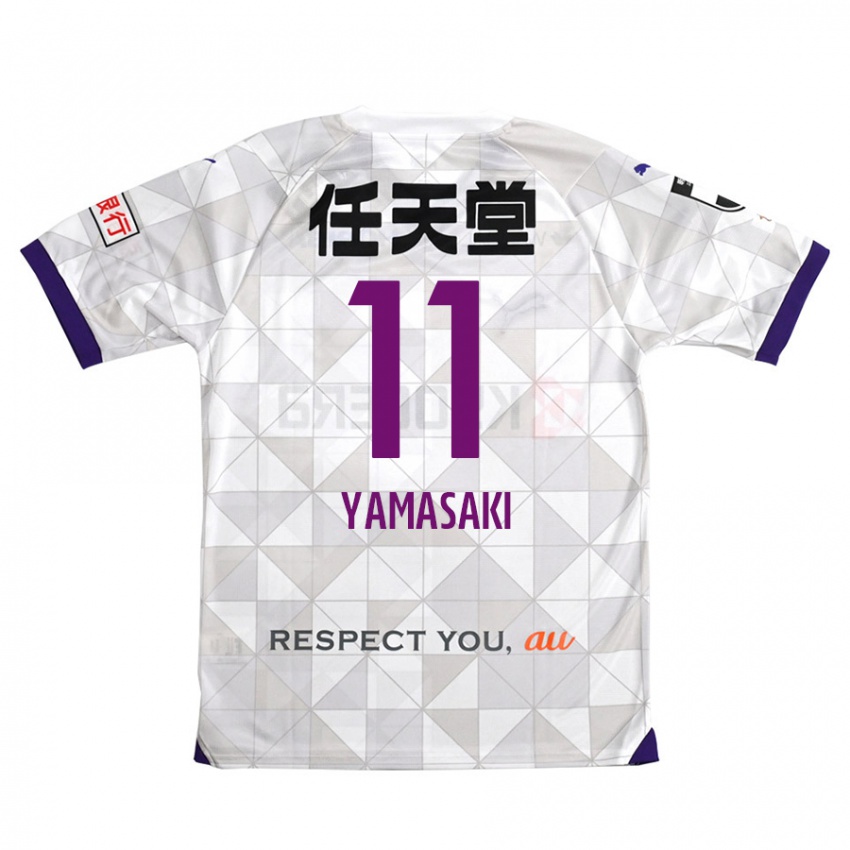 Niño Camiseta Ryogo Yamasaki #11 Blanco Morado 2ª Equipación 2024/25 La Camisa México