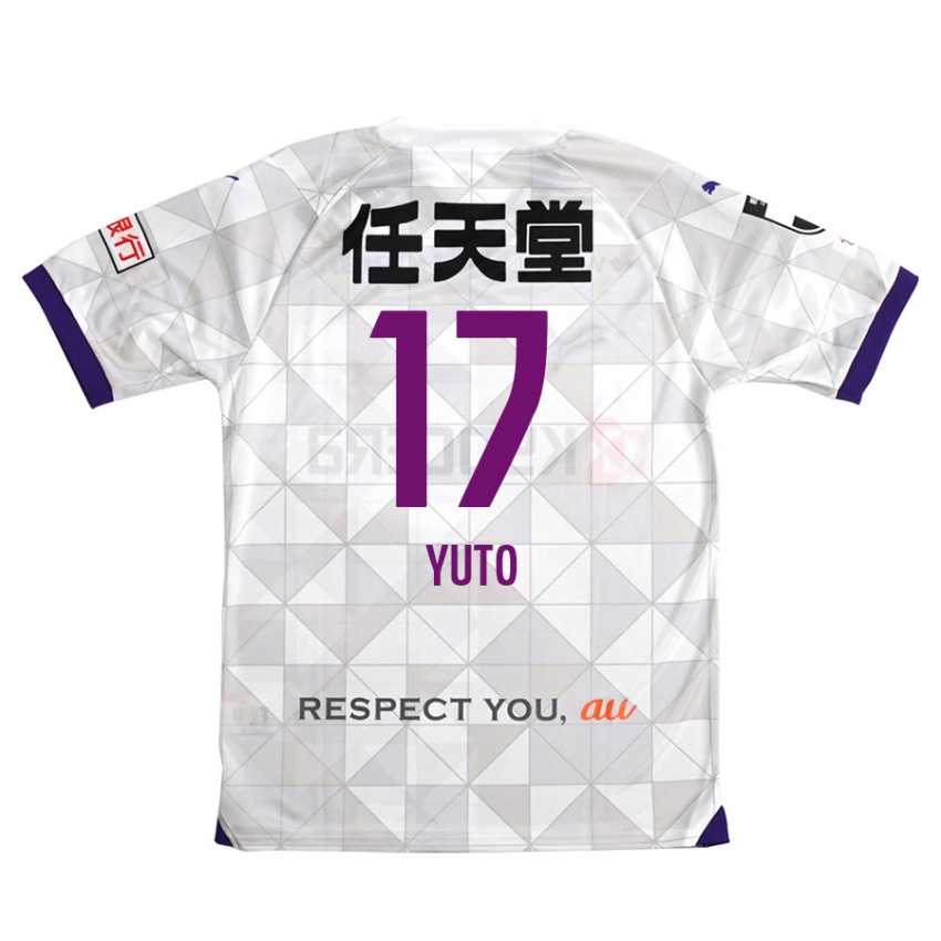 Niño Camiseta Yuto Anzai #17 Blanco Morado 2ª Equipación 2024/25 La Camisa México