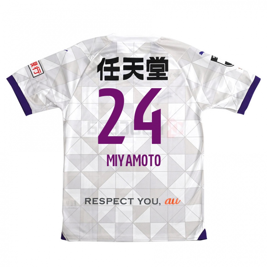 Niño Camiseta Yuta Miyamoto #24 Blanco Morado 2ª Equipación 2024/25 La Camisa México