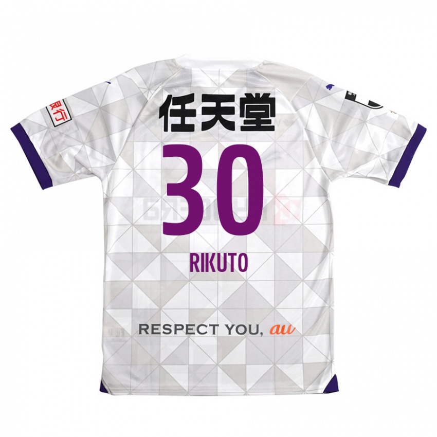 Niño Camiseta Rikuto Iida #30 Blanco Morado 2ª Equipación 2024/25 La Camisa México