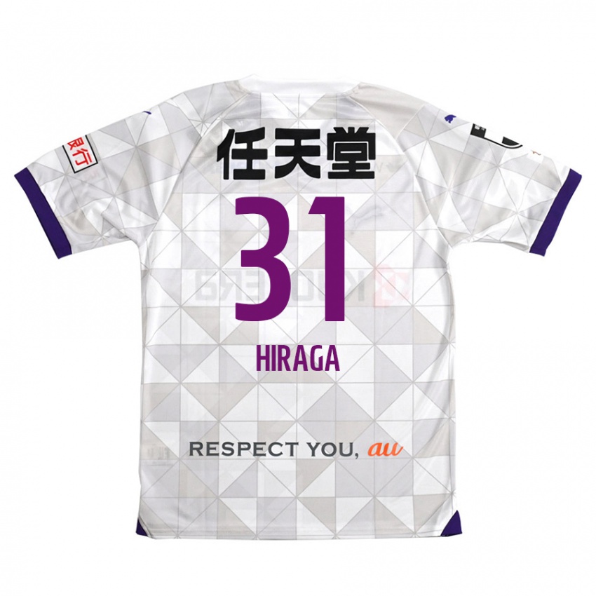 Niño Camiseta Sora Hiraga #31 Blanco Morado 2ª Equipación 2024/25 La Camisa México