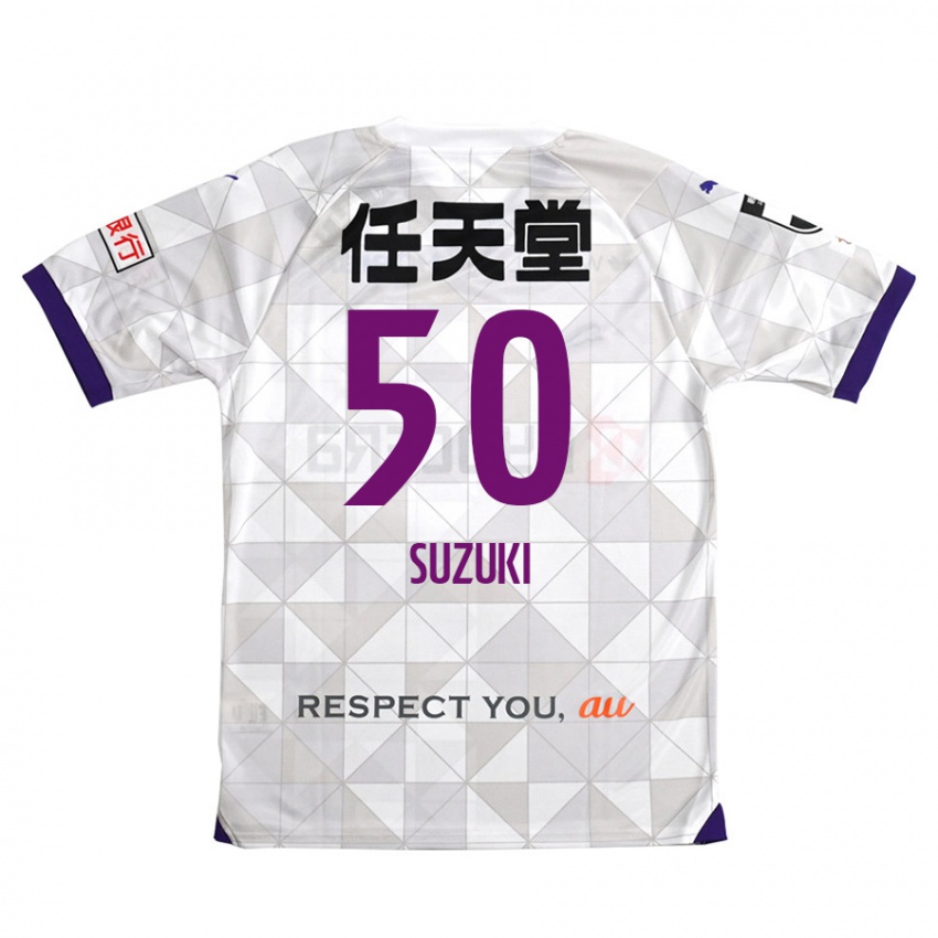 Niño Camiseta Yoshinori Suzuki #50 Blanco Morado 2ª Equipación 2024/25 La Camisa México