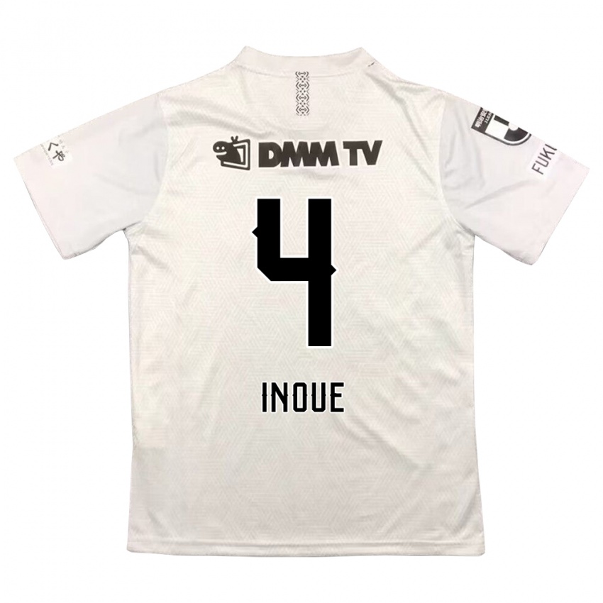 Niño Camiseta Seiya Inoue #4 Gris Negro 2ª Equipación 2024/25 La Camisa México