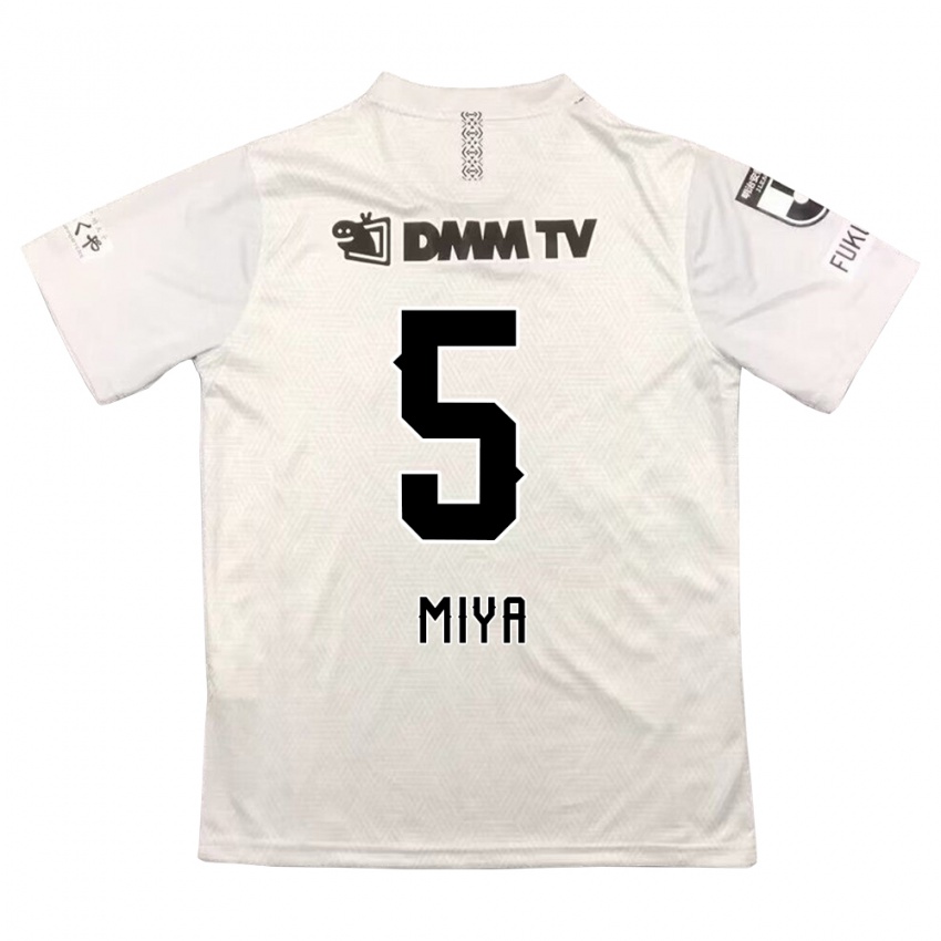 Niño Camiseta Daiki Miya #5 Gris Negro 2ª Equipación 2024/25 La Camisa México